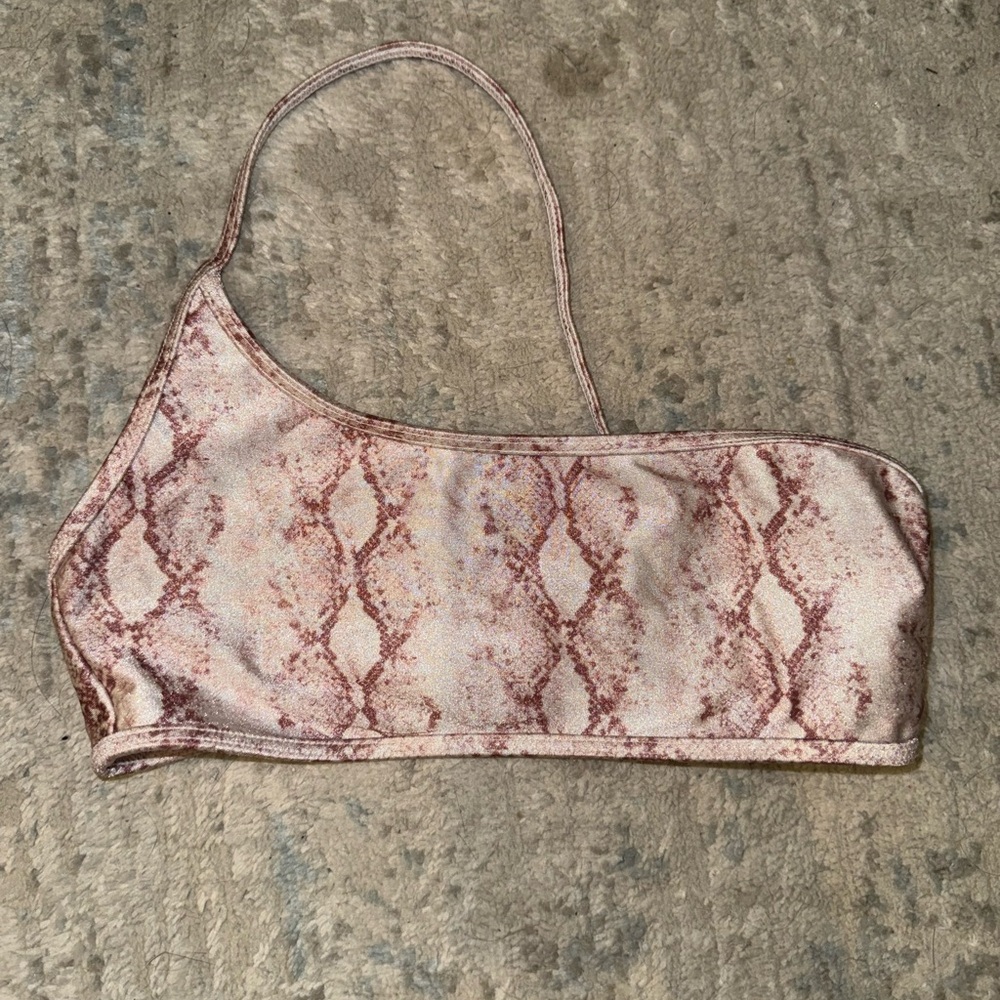 Snakeskin cut out bikini top